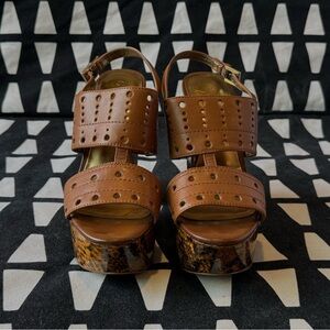 Guess Brown Platform Sandals